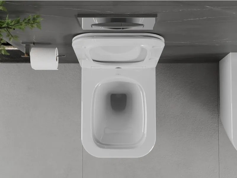 Mexen Madox miska wc Rimless z deską wolnoopadającą slim, duroplast, biała połysk - 30154000