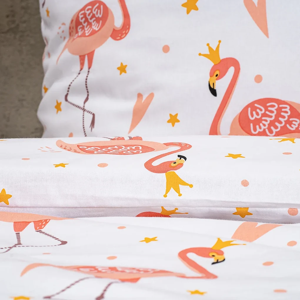 4Home Dziecięca pościel Bawełniana Flamingo, 140 x 200 cm, 70 x 90 cm, 140 x 200 cm, 70 x 90 cm