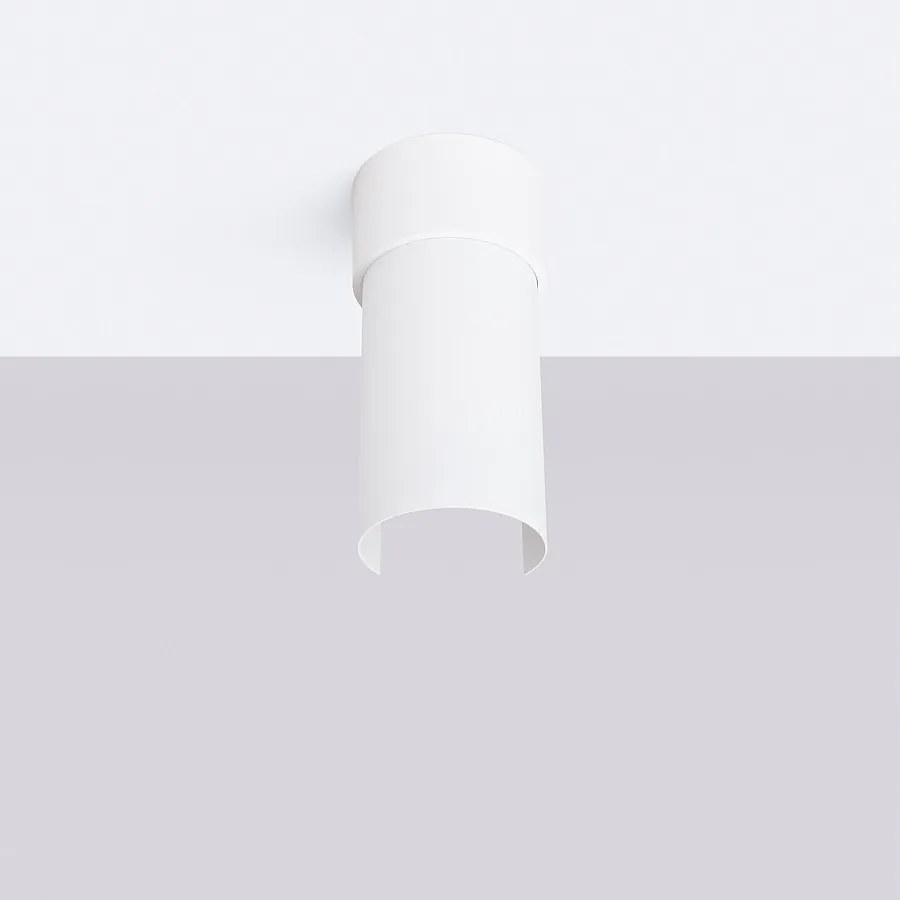 Lampa sufitowa minimalistyczny Torow, stal - 1 źródło światła 4000K - L.10 x H.21 cm - biały