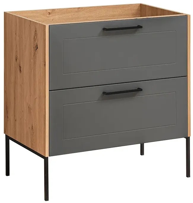 Grafitowa industrialna szafka z umywalką F5-H54