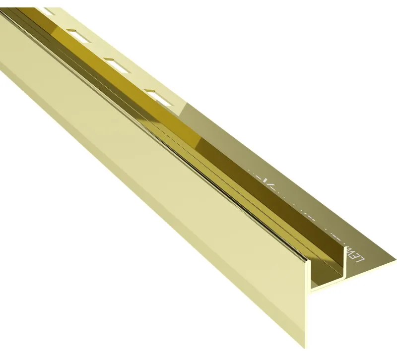 Mexen Line-B listwa spadkowa do szkła 180 cm lewa, złota - 185004180L