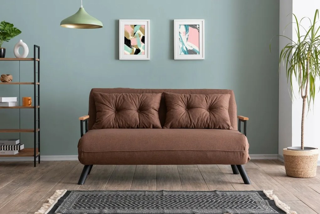 Sofa rozkładana Sando 2 jasny brąz