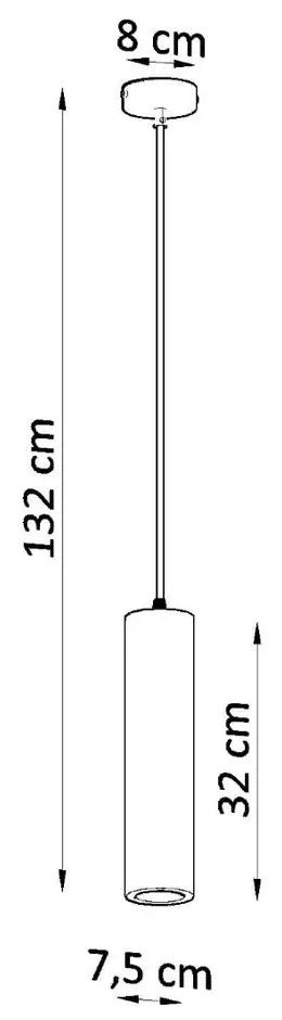 Biała lampa wisząca z ceramicznym kloszem ø 8 cm Santana – Nice Lamps