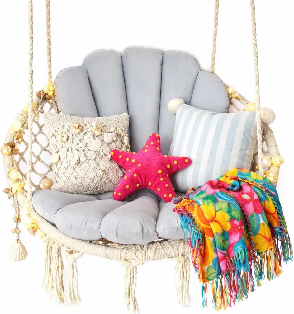 Szara Skandynawska Huśtawka Na Taras B0-N45