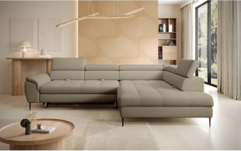 Narożnik EMPOLI L Prawostronny z funkcją spania Prawostronny w ktaninie ARAGON 20 WERSAL