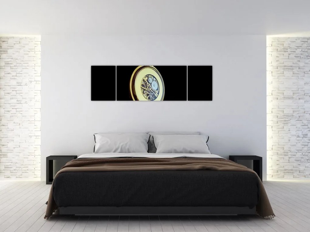 Obraz złotego zegarka kieszonkowego (170x50 cm)