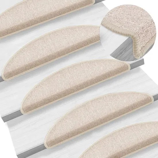 Komplet 15 samoprzylepnych nakładek na schody taupe A1-R99