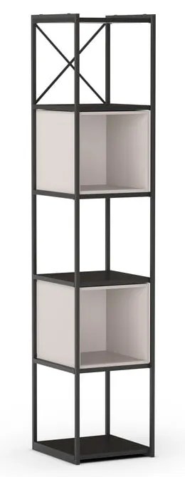 Czarno-kremowy regał 36x179 cm Anya – Marckeric