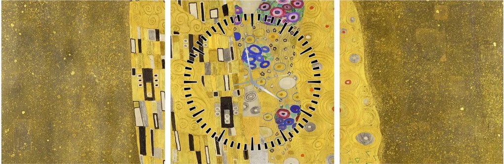 Obraz - Pocałunek (z zegarem) (90x30 cm)