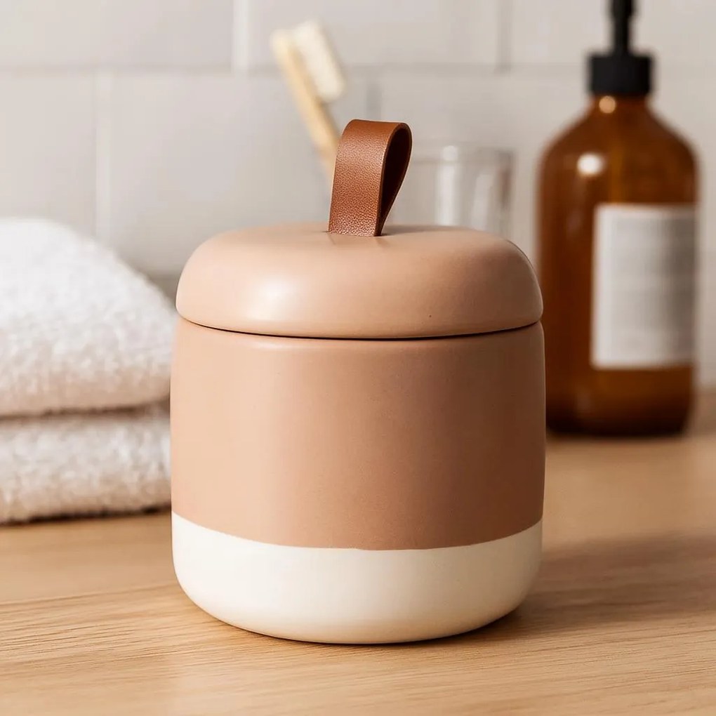 Ceramiczny pojemnik na waciki THE PASTELS, Ø 10 cm