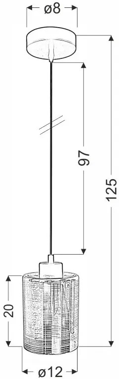 Złota pojedyncza lampa wisząca - D264 N2-D57