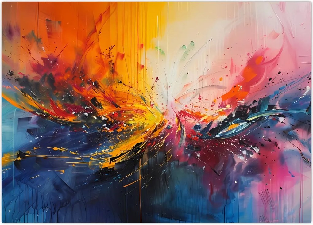 Obraz - Abstrakcja kolorów (70x50 cm)
