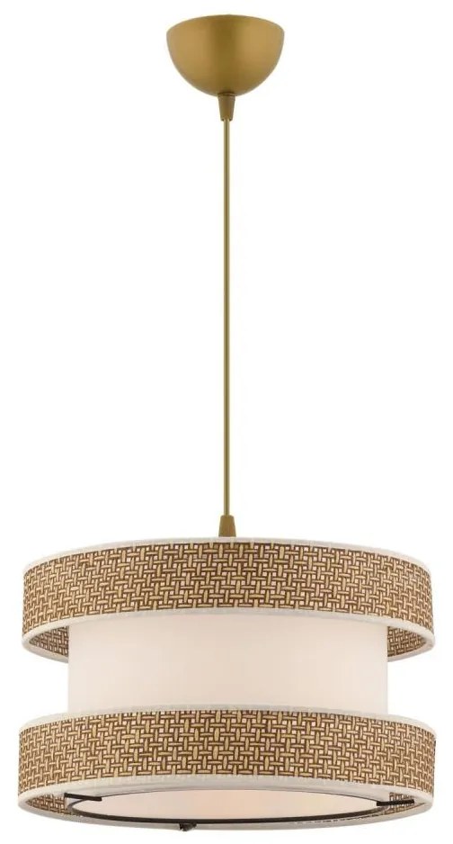 Žyrandol na lince HALO 1xE27/60W/230V kremowy/beżowy