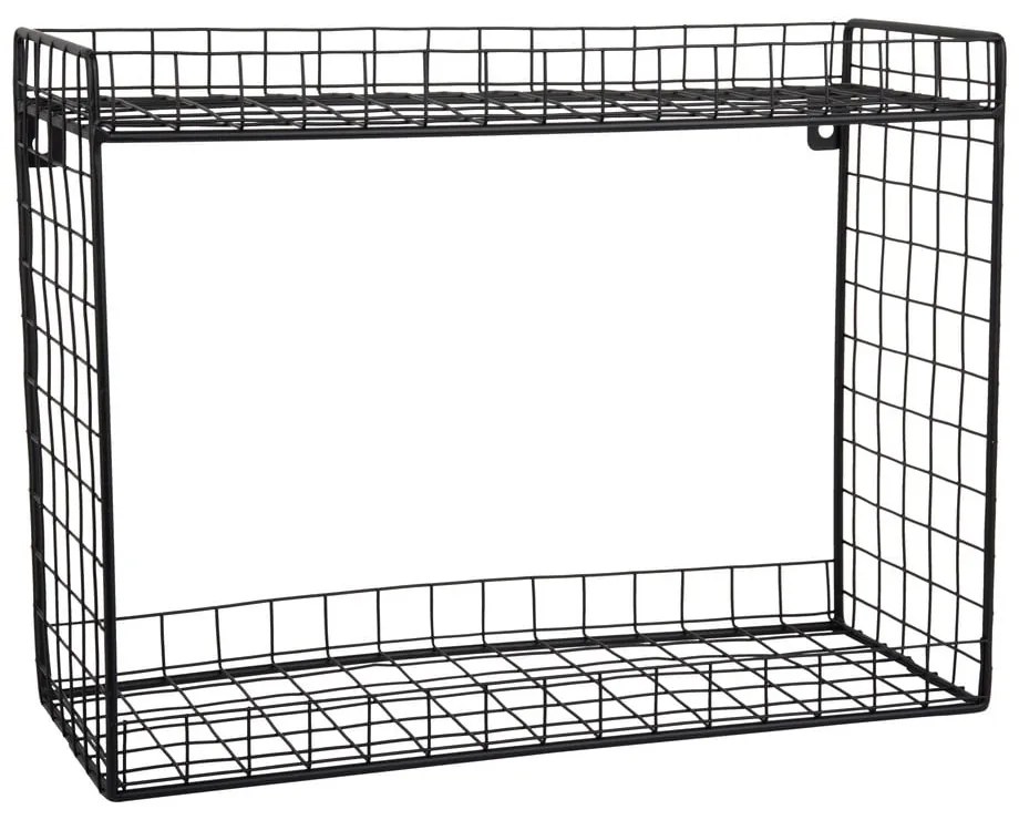 Czarna wielopoziomowa stalowa półka 40 cm Reja – PT LIVING