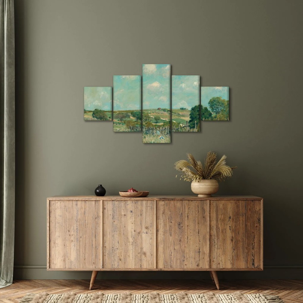 Obraz - Alfred Sisley, Meadow, reprodukcje (125x70 cm)