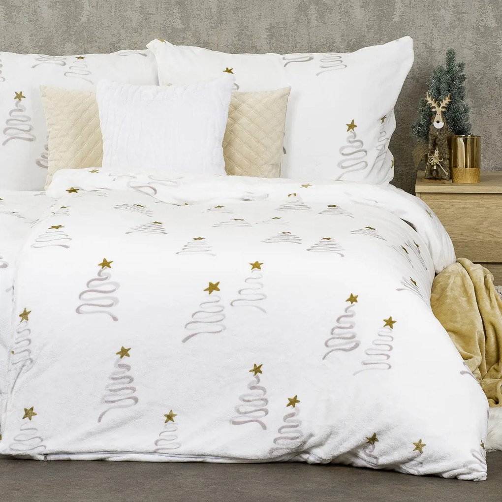 4Home Pościel mikroflanela Christmas tree, 140x 200 cm, 70 x 90 cm, 140 x 200 cm, 70 x 90 cm