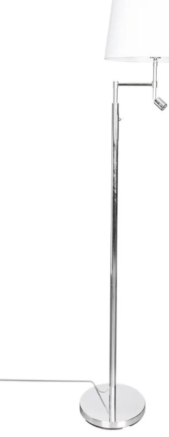 ByRydens 1988780-5000 Lampa stojąca ORLANDO 1xE27/5W/230V+LED/3W biała/chrom