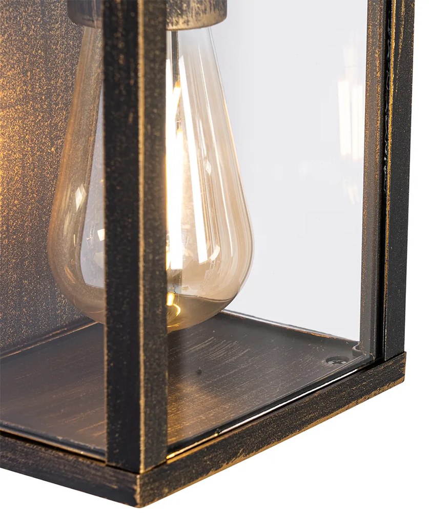 Zewnetrzna Kinkiet / Lampa scienna vintage antyczne złoto 38 cm 2-punktowe IP44 - CharloisPrzemysłowy Oswietlenie zewnetrzne