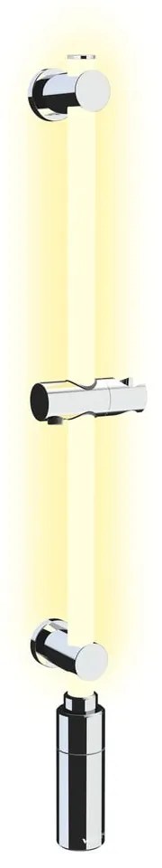 Prysznicowy drążek ścienny w kolorze srebra 74 cm LED – Wenko