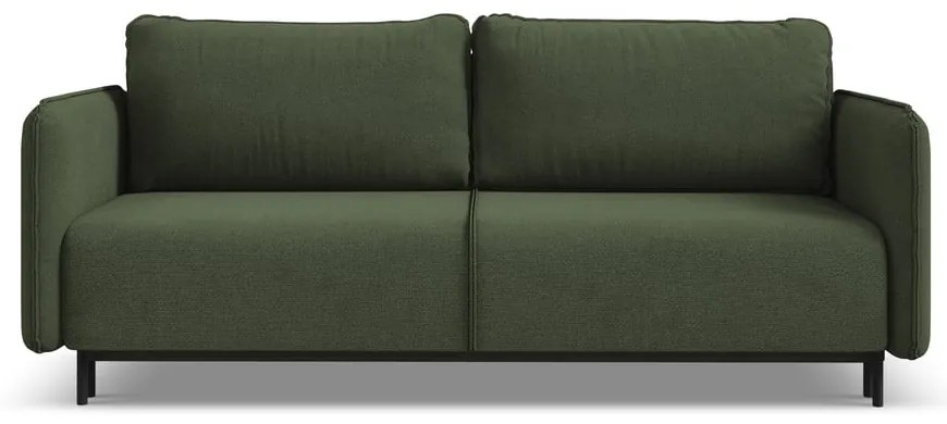 Zielona rozkładana/ze schowkiem sofa 226 cm Luana – Makamii