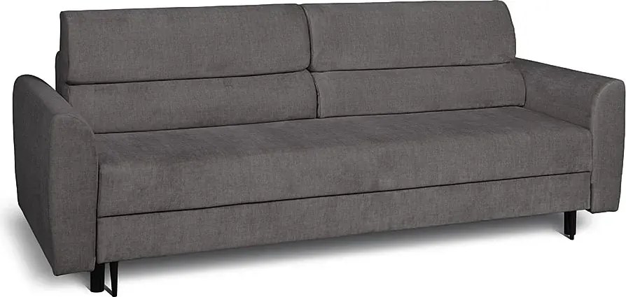 Grafitowa welurowa sofa z funkcją spania W8-H63