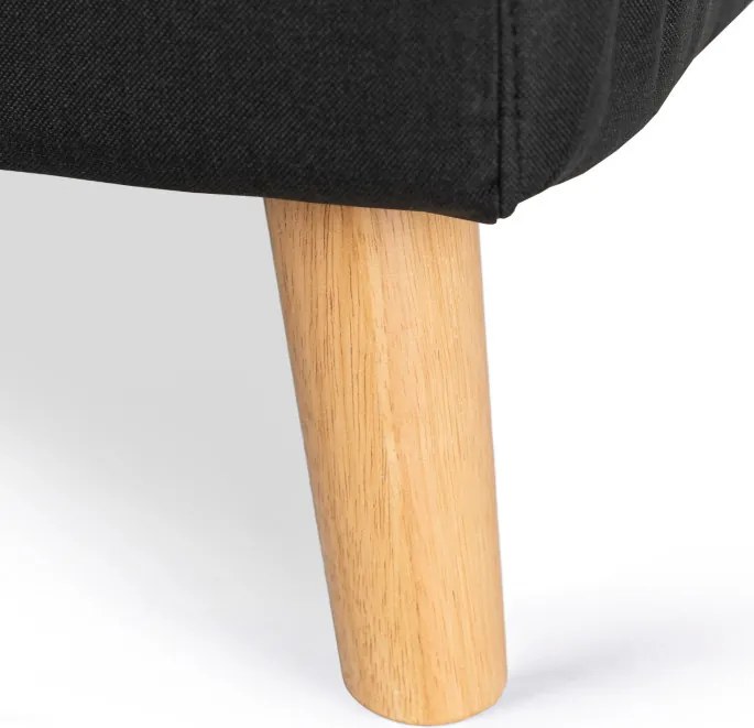 Fotel Rozkładany Leżanka Wypoczynkowy MARRY 2 do Spania Czarny