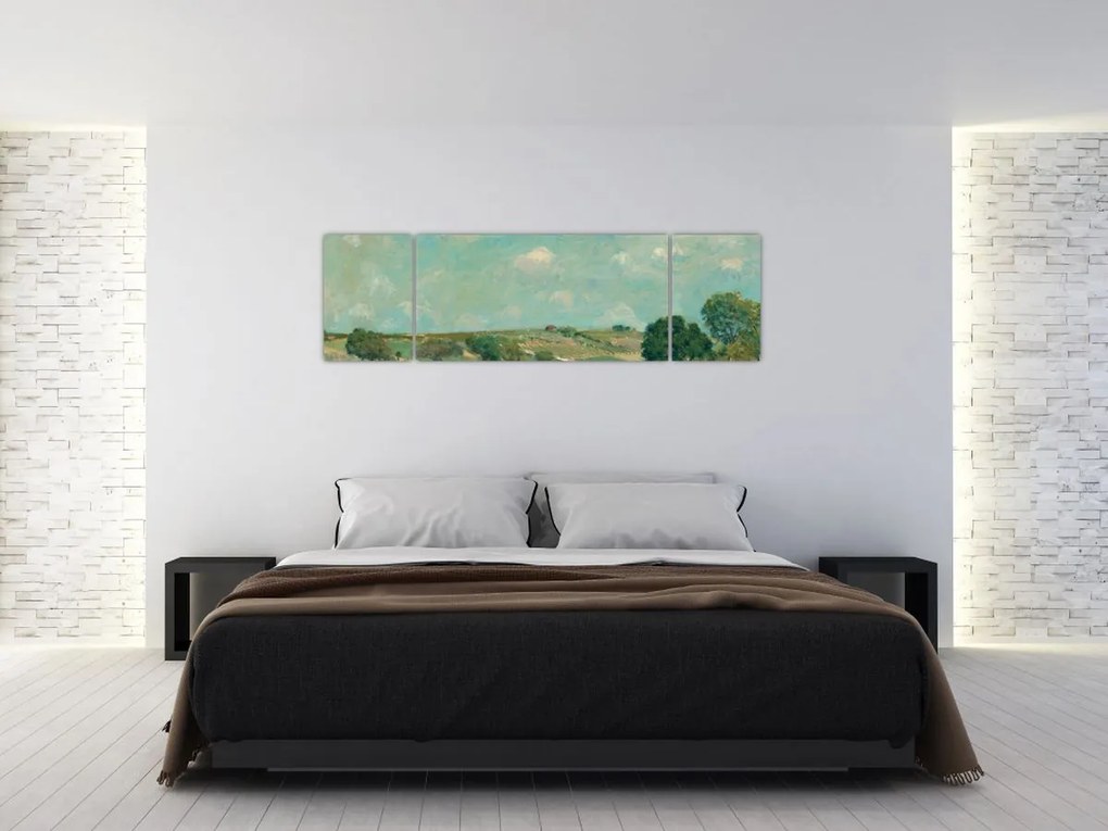 Obraz - Alfred Sisley,  Meadow, reprodukcje (170x50 cm)