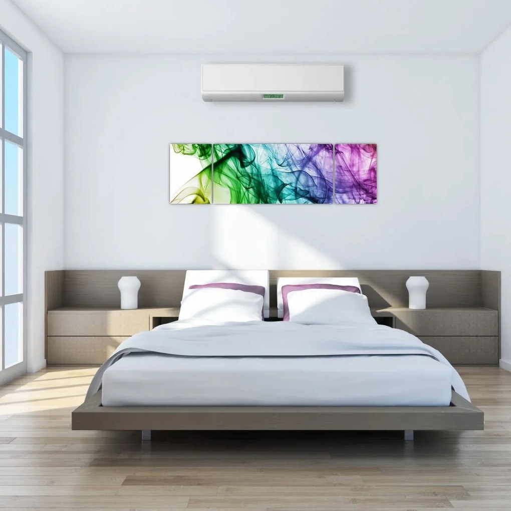 Obraz - kolorowy dym (170x50 cm)