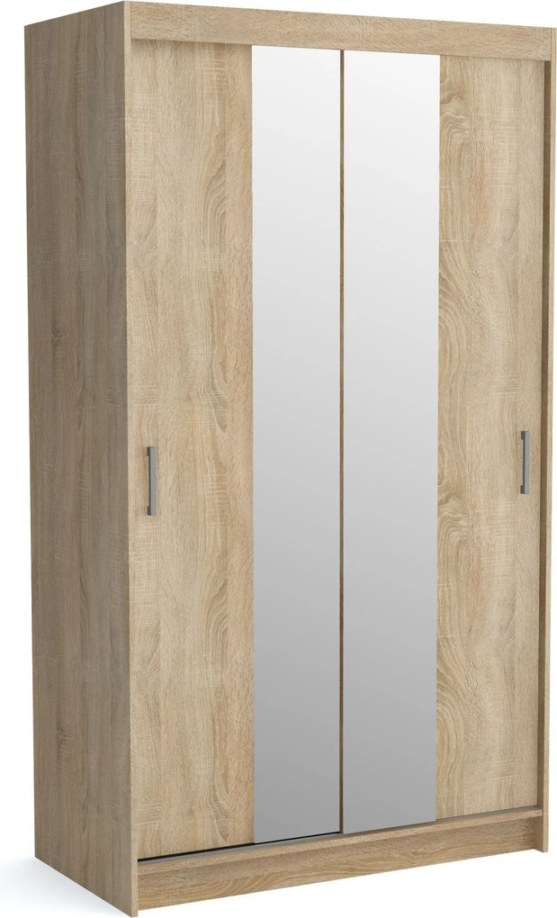 Szafa Przesuwna NICOLA 120 cm Szafa Dwudrzwiowa Dąb sonoma
