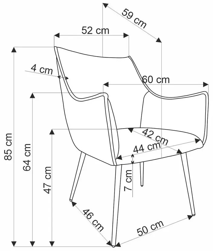 Zielone metalowe krzesło tapicerowane welwetem F3-R84
