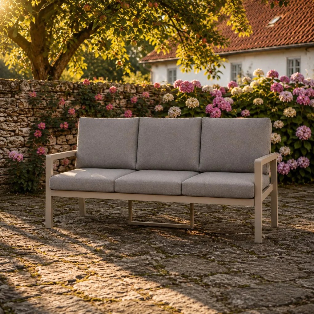 Doppler LIFE - ogrodowa aluminiowa sofa 3-osobowa