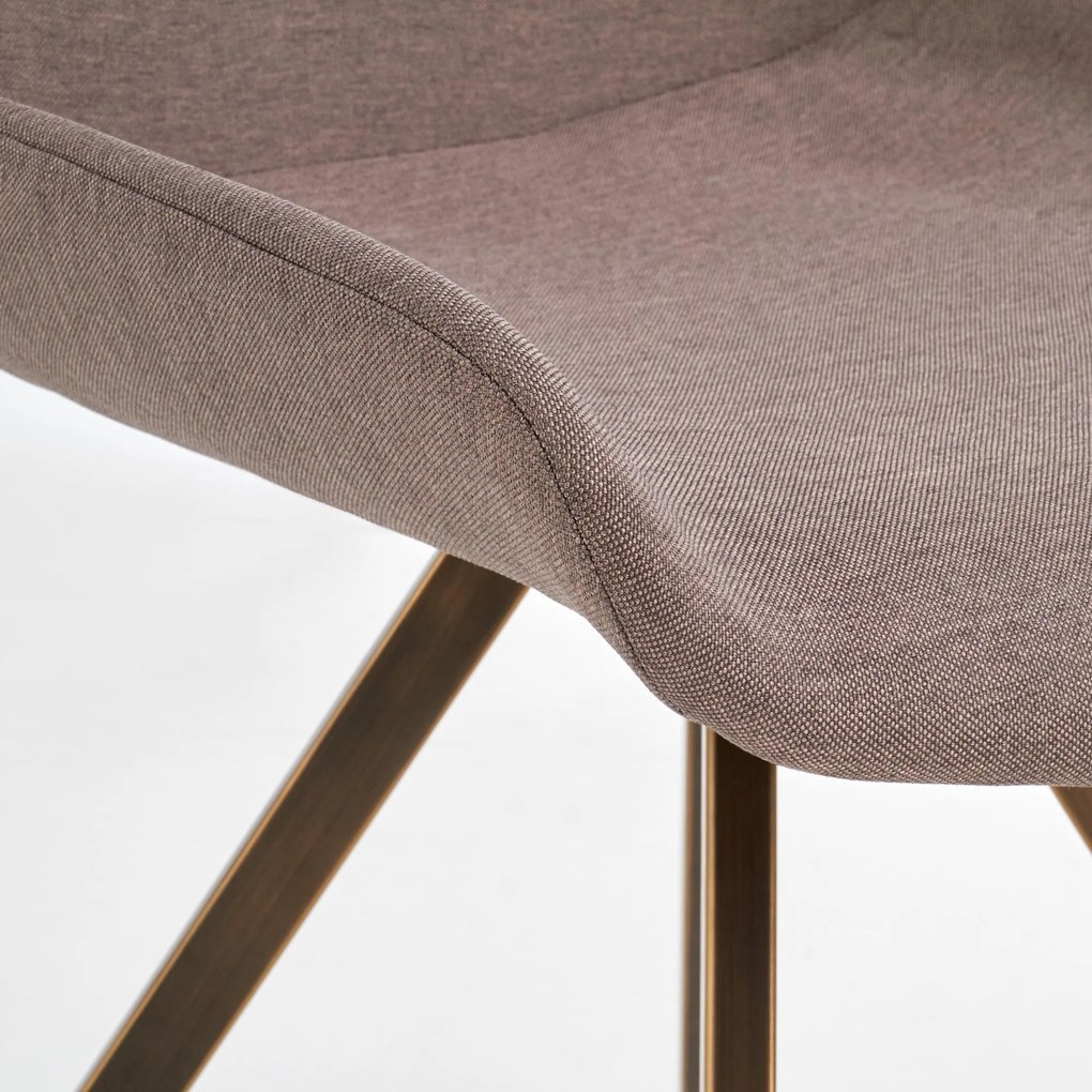 Krzesło tapicerowane tkaniną na stalowych nogach K290