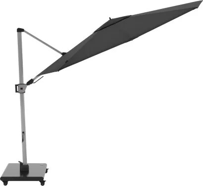 KNIRPS 320 x 320 cm - luksusowy wahadłowy parasol ogrodowy z drążkiem bocznym : Kolor parasola - Ciemnoszary