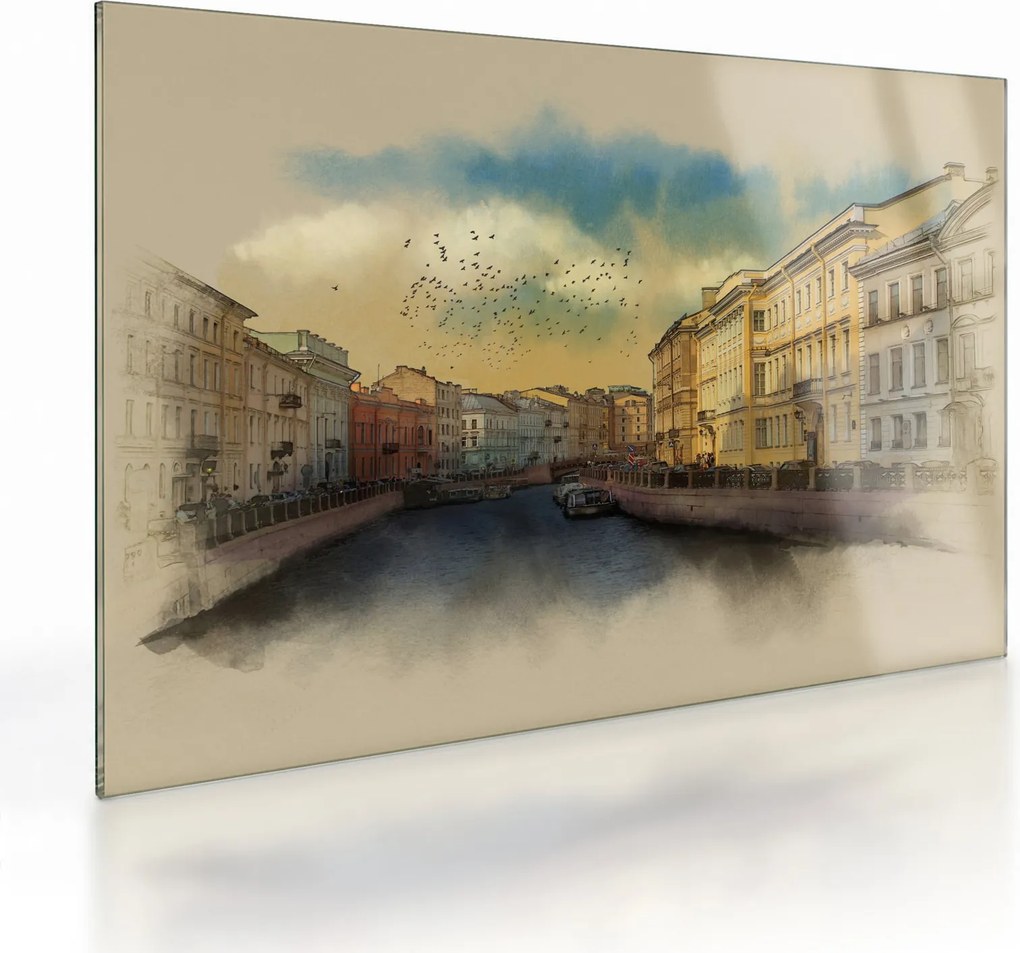 Obraz na szkle - Rzeka Mojka, Sankt Petersburg, Rosja (70x50 cm)