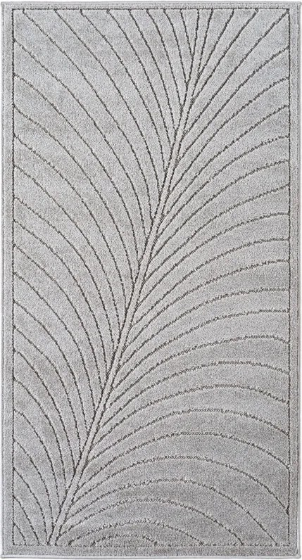 Dywan uniwersalny Nova 3D Liść szary 80 cm x 250 cm