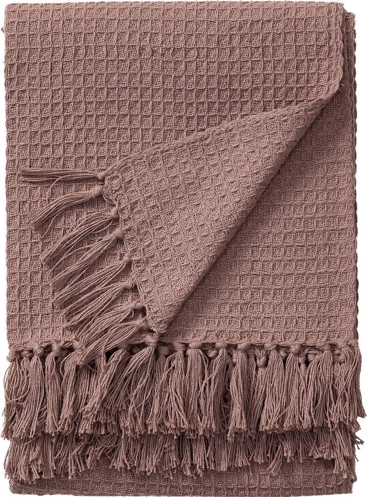 Bawełniany koc z frędzlami Amalia