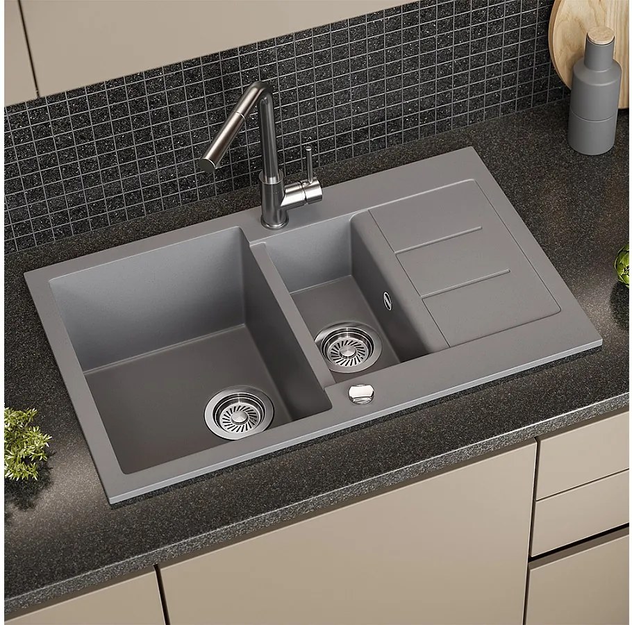 Zlewozmywak szary 80x50x20 seattle