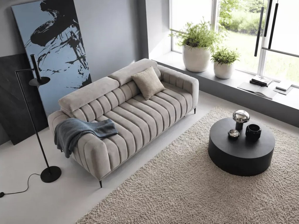 Sofa Gandid z funkcją spania włoską oraz ruchomymi zagłówkami
