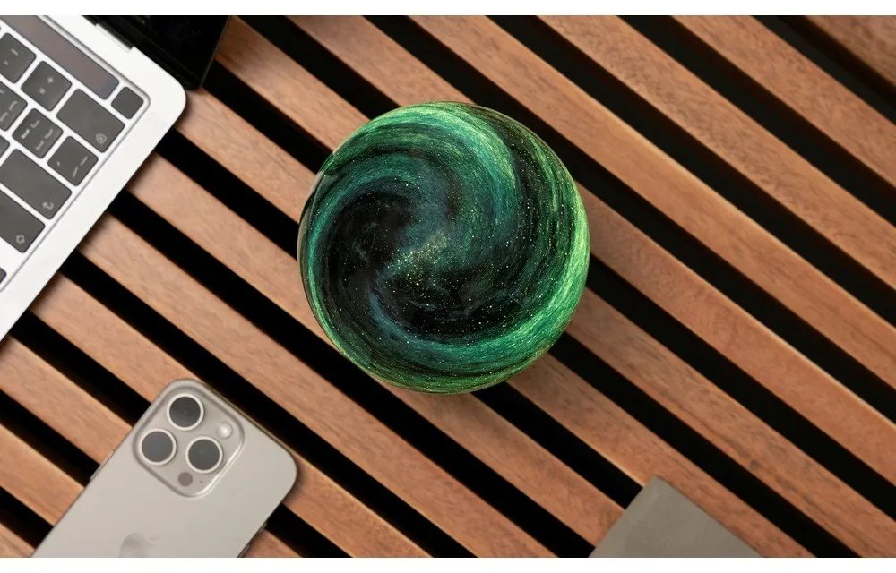 Ciemnobrązowa/w ciemnym naturalnym kolorze dekoracja świetlna na USB ø 12 cm Stellar Ocean – Gingko