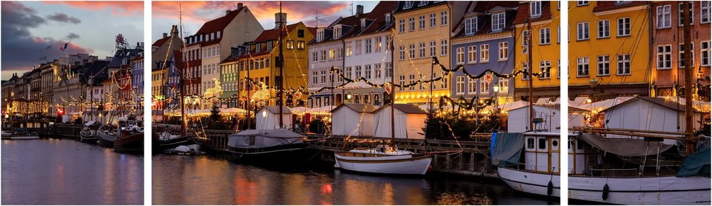 Obraz - Nyhavn, Kopenhaga (170x50 cm)