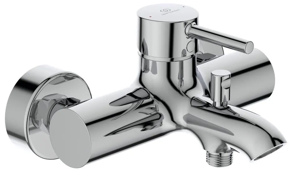 Wannowa bateria ścienna w kolorze srebra z połyskiem Ceraline – Ideal Standard