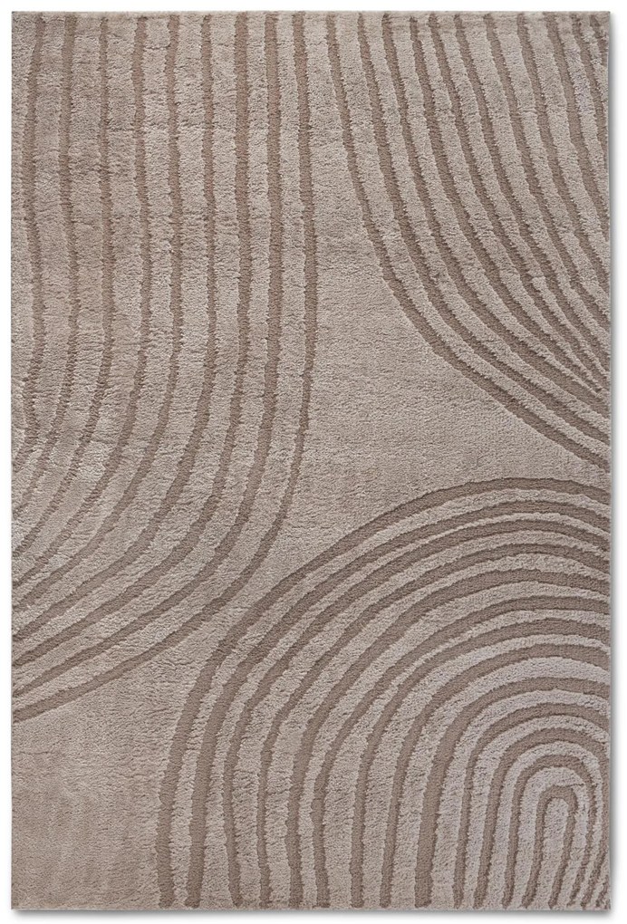 Dywan nowoczesny Gallery 3D Geometria beżowy 160 cm x 235 cm