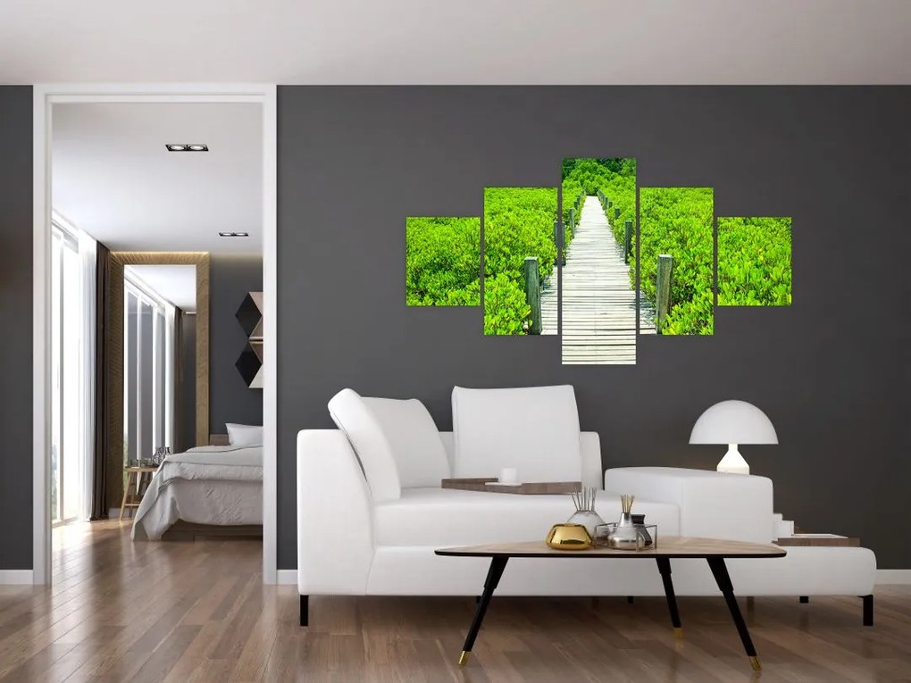 Obraz - drewniany chodnik (125x70 cm)