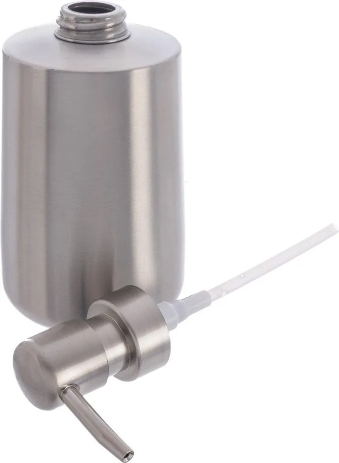 Dozownik do mydła ze stali nierdzewnej w kolorze matowego srebra 450 ml – Orion