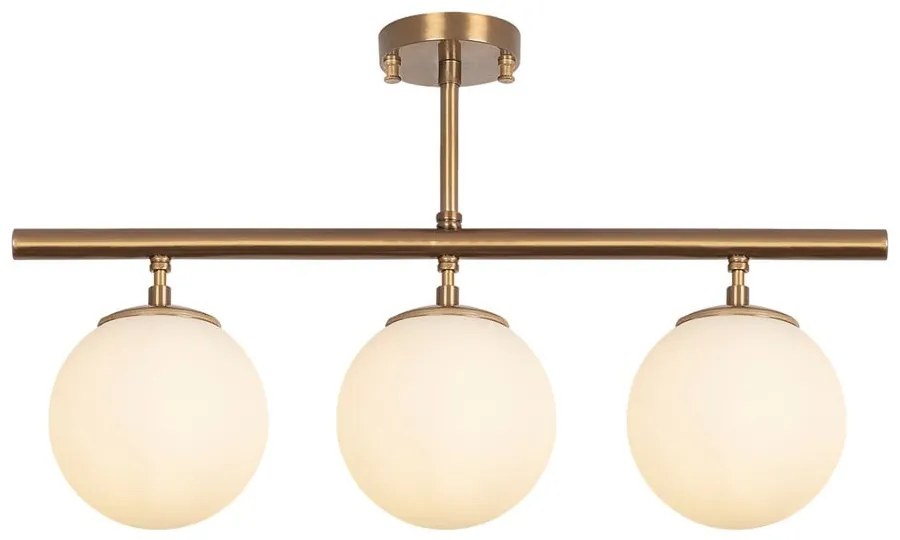 Lampa sufitowa w kolorze brązu ze szklanym kloszem ø 15 cm Atmaca – Opviq lights