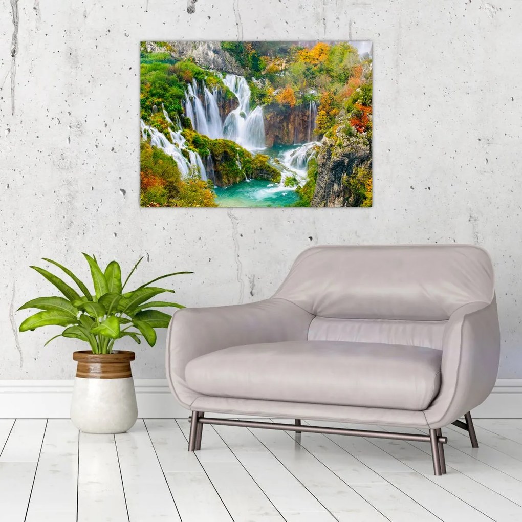 Obraz - Park Narodowy Jezior Plitwickich (70x50 cm)