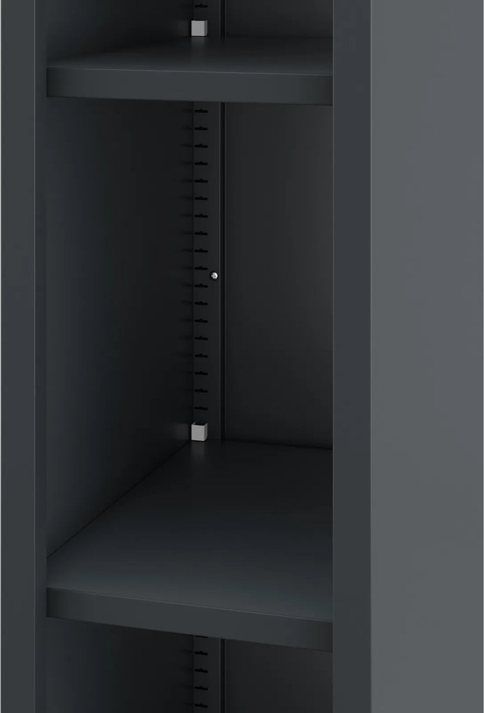 Metalowy regał na segregatory Tim, 25 × 40 × 195 cm, kolor antracyt