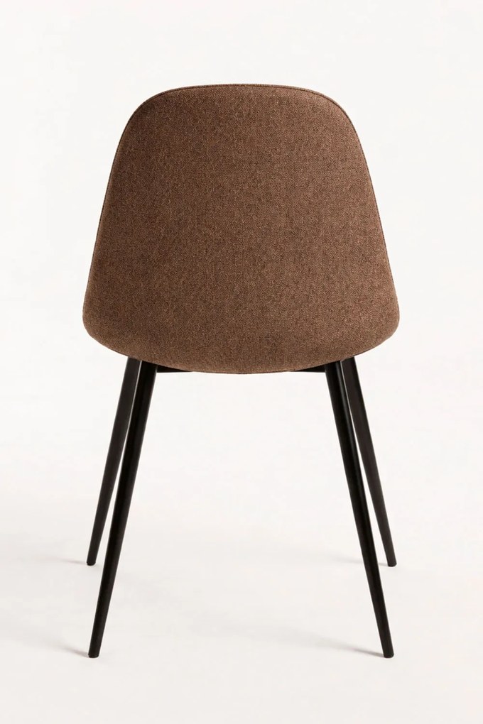 Zestaw 4 Krzese Teok Black Tkanina