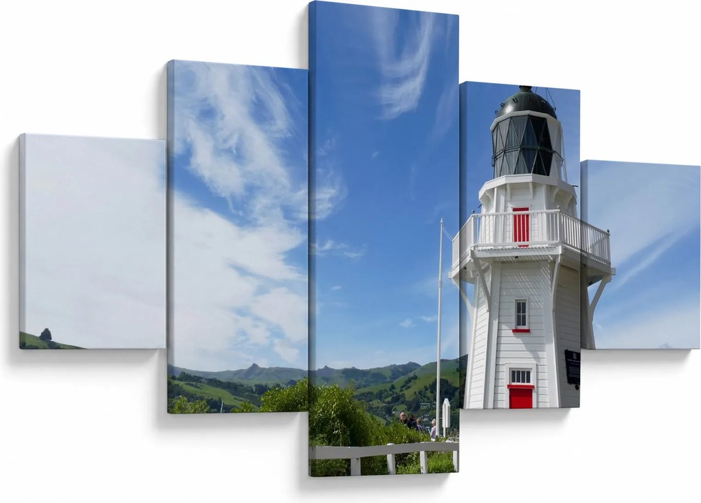 Obraz latarni morskiej Akaroa w Nowej Zelandii (125x70 cm)