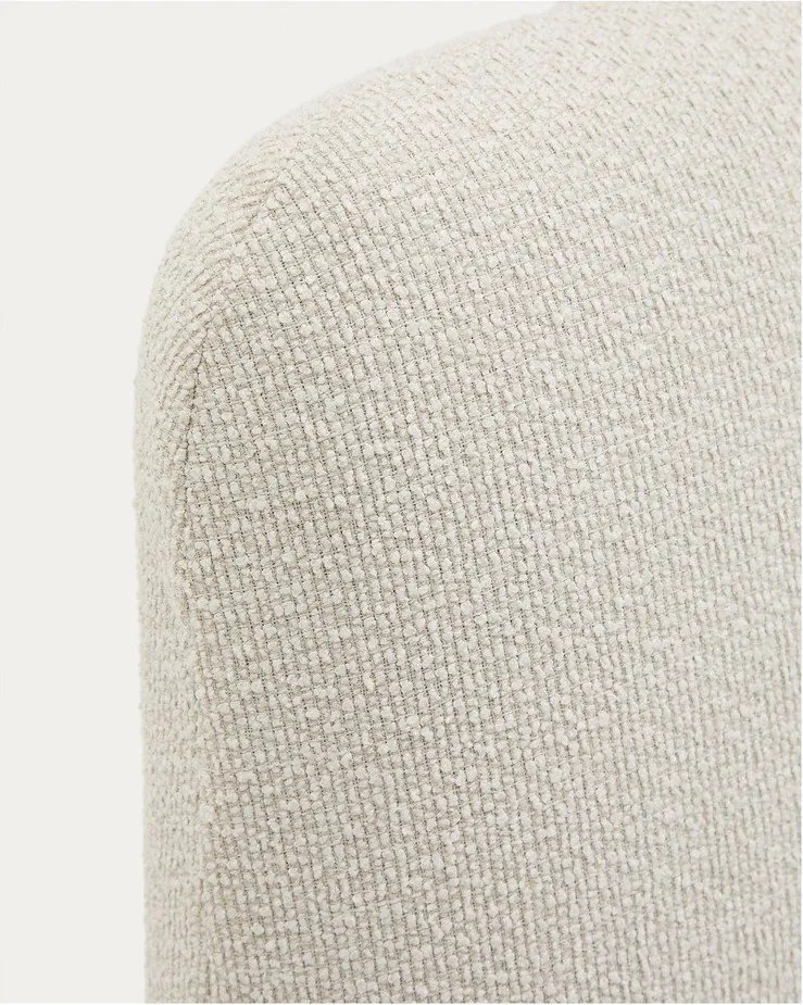 Beżowe tapicerowane łóżko jednoosobowe bez stelaża 90x200 cm Martina – Kave Home